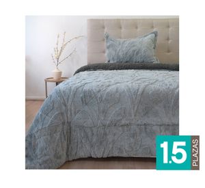 Cubrecama Jacquard gris 1.5 plazas