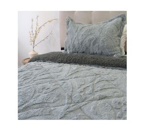 Cubrecama Jacquard gris 1.5 plazas
