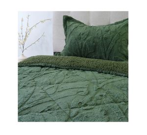 Cubrecama Jacquard verde 1.5 plazas
