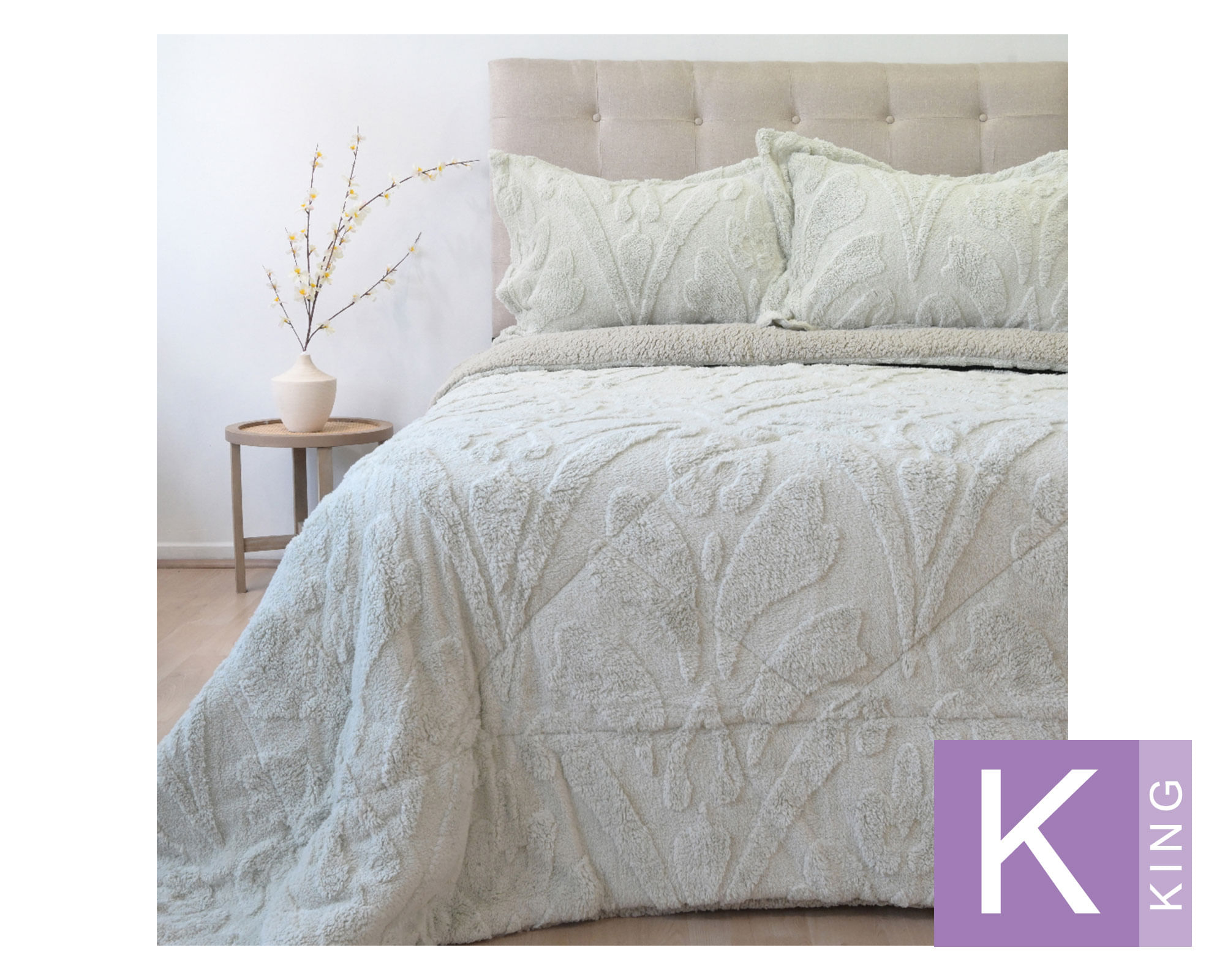 Doral Cubrecama Jacquard beige King