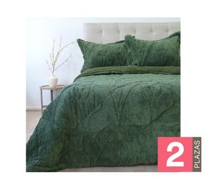 Cubrecama Jacquard verde 2 plazas