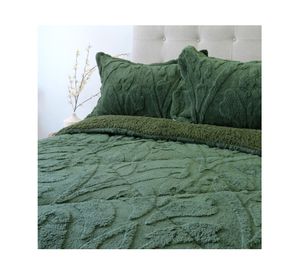 Cubrecama Jacquard verde 2 plazas