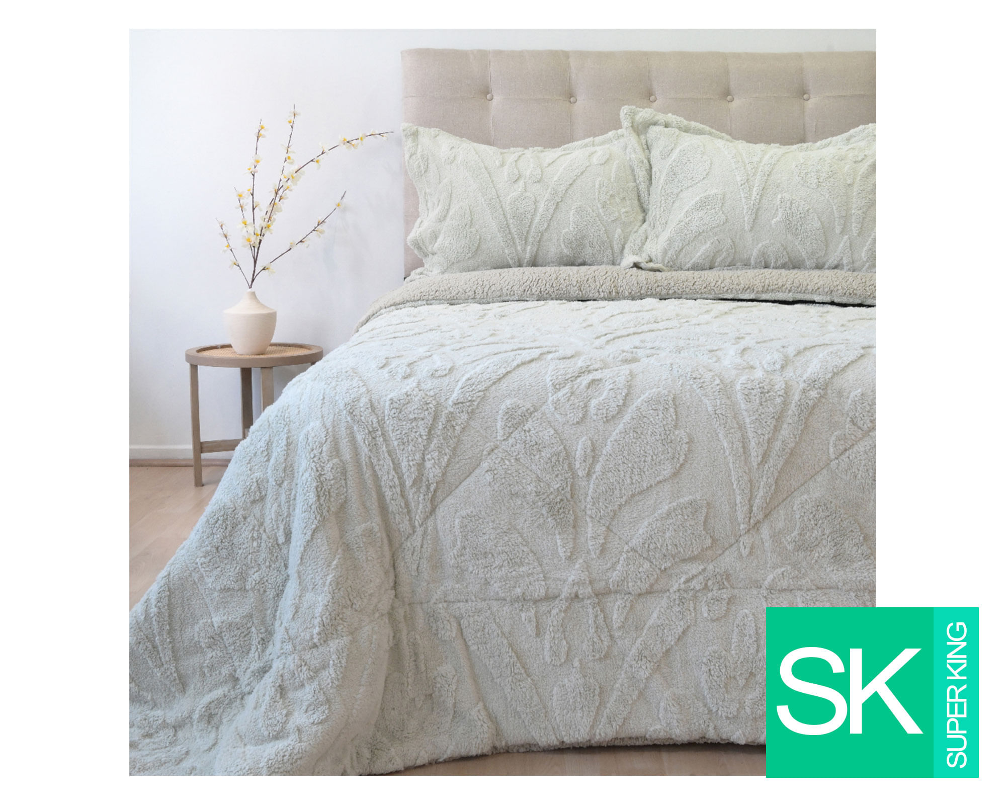 Doral Cubrecama Jacquard beige Súper King