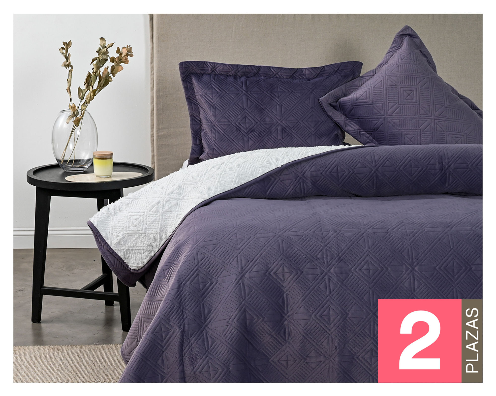 American Family Quilt Malva 2 plazas
