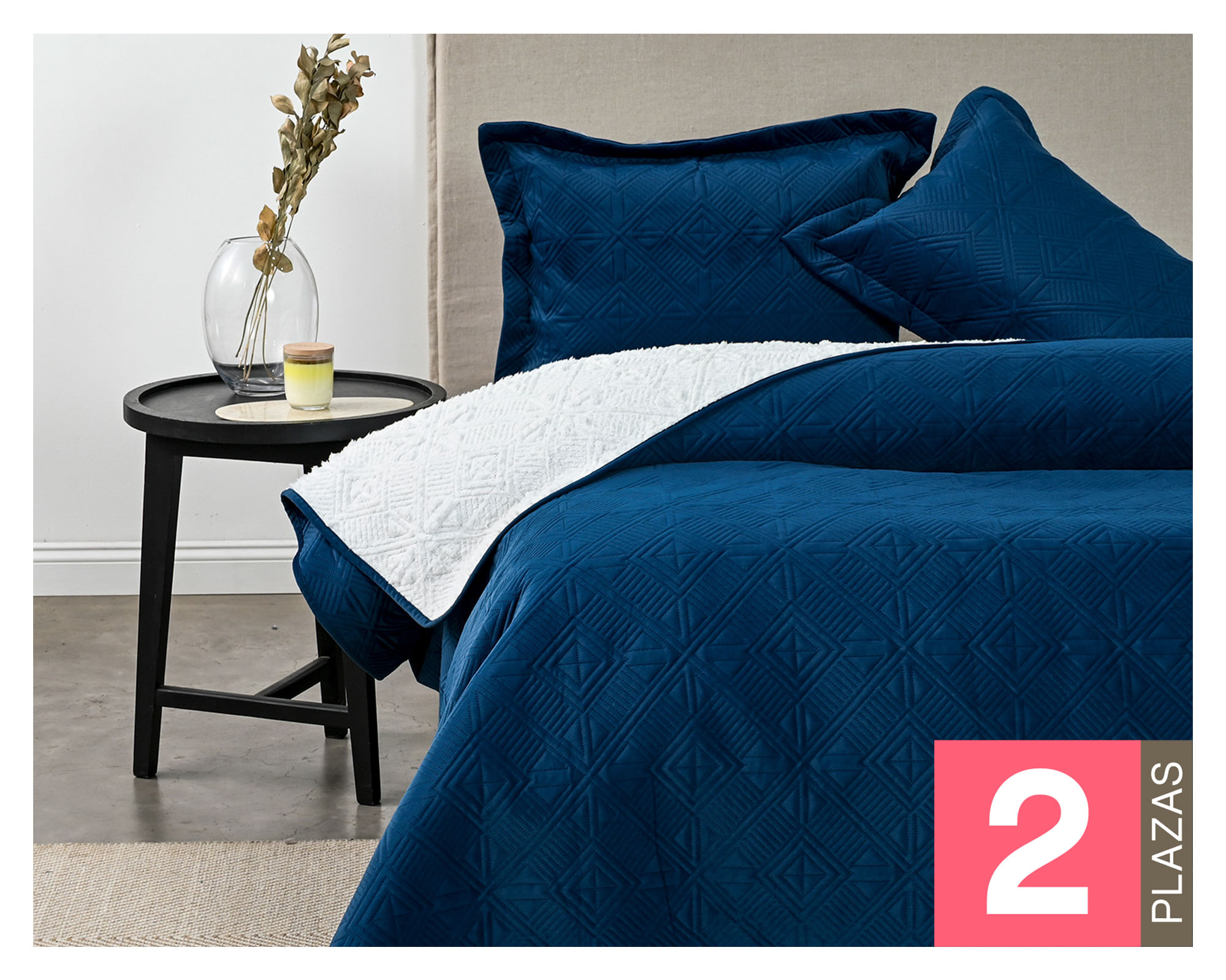 American Family Quilt Petroleo azul 2 plazas
