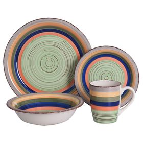 Vajilla Zanse green 24 piezas