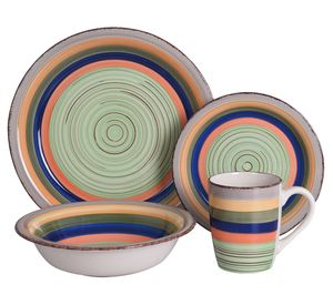 Vajilla Zanse green 24 piezas