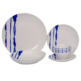 Vajilla Castle blanco/azul 30 piezas