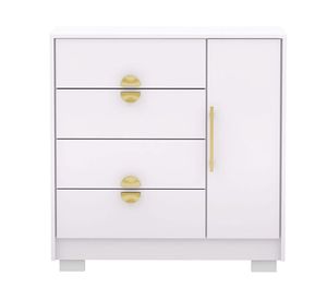 Cómodas 1 puerta Bella blanco 95x93x47 cm