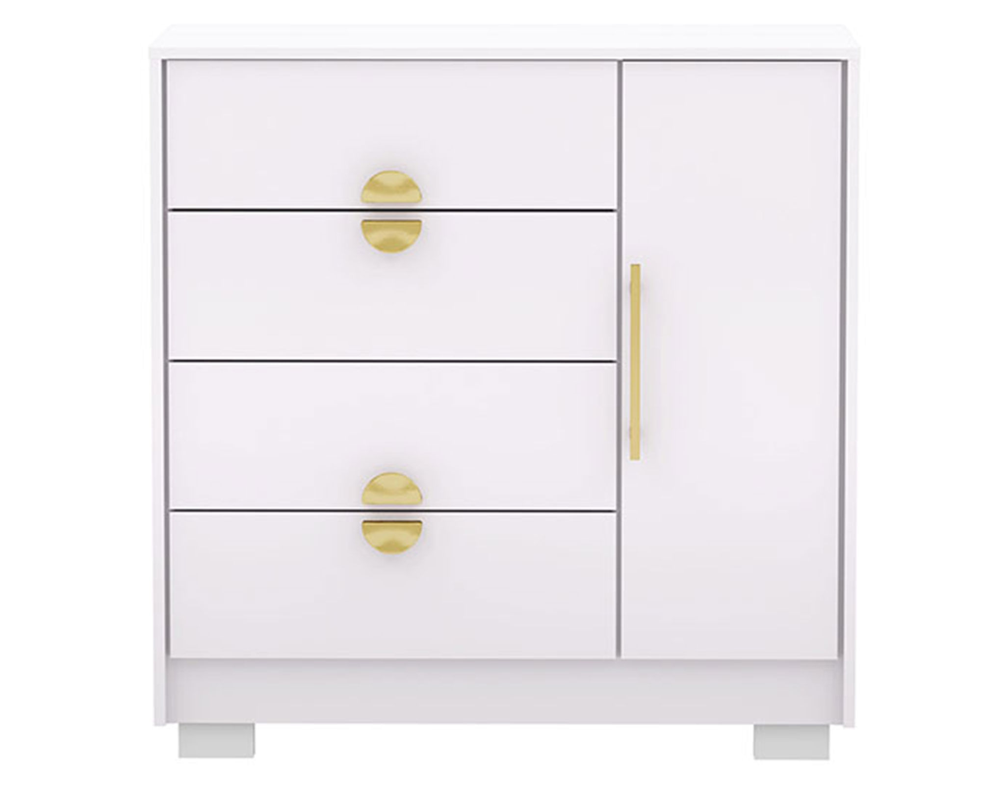 VekkaHome Cómodas 1 puerta Bella blanco 95x93x47 cm