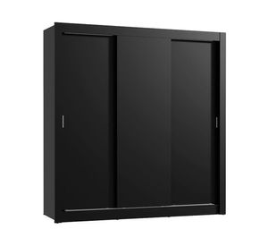 Clósets 3 puertas Monaco negro 205x170x51 cm