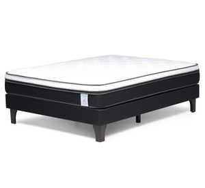 Cama europea New Style 6 2 plazas base normal + respaldo
