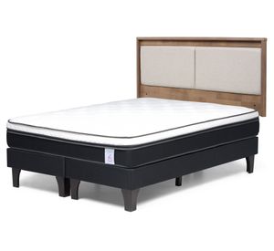Cama europea New Style 6 2 plazas base dividida + respaldo