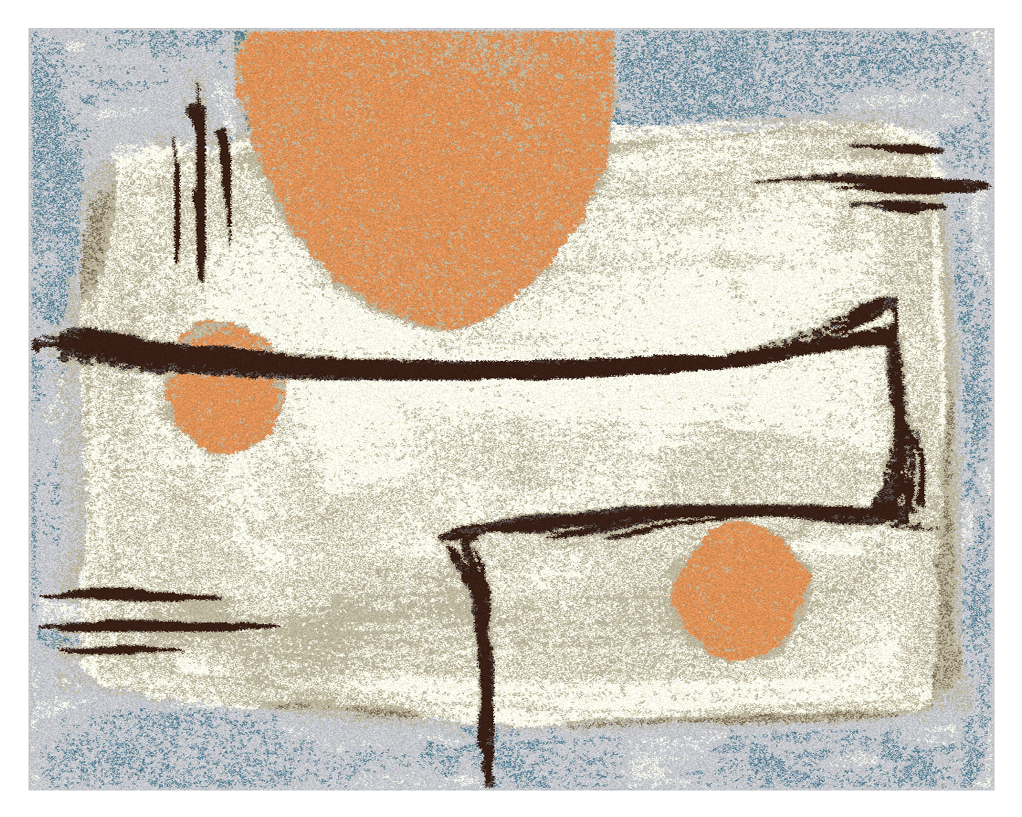 Idetex Alfombra Kandinsky naranjo 160x235 cm
