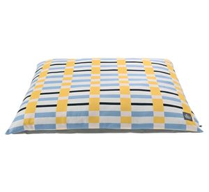 Cojín estampado rayas azul