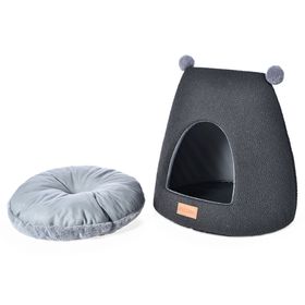 Cama guarida pompones