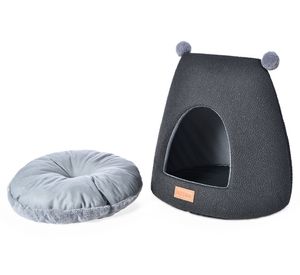 Cama guarida pompones