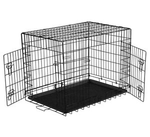 Canil perros L plegable 121x74x80.5 cm