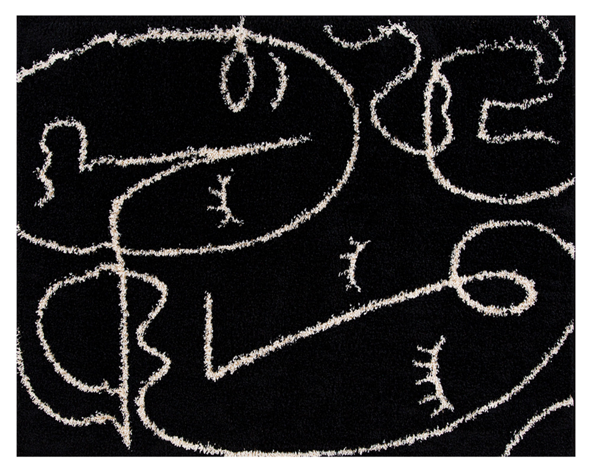 Idetex Alfombra Shaggy Monet negro 150x200 cm