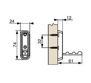 Percha colgador invisible negro zinc 2 un.