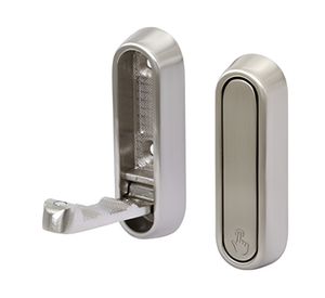 Percha colgador invisible niquelado zinc 2 un.