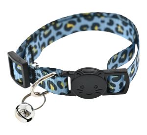 Collar gato poliéster animal print azul