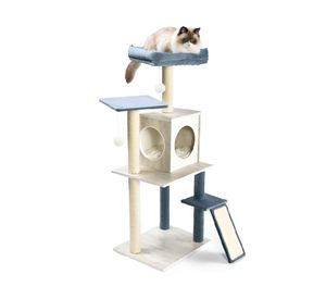 Rascador para gato 5 niveles madera