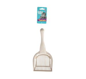 Pala arena sanitaria plástica gatos ecru