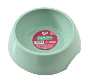 Plato para mascotas plástico verde 350 ml
