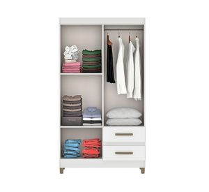 Clóset 4 puertas Lisboa blanco 180x99x40 cm