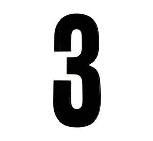 Número casa 3 negro 7.5 x 3 cm