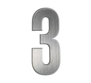 Número casa 3 aluminio 7.5 x 3 cm