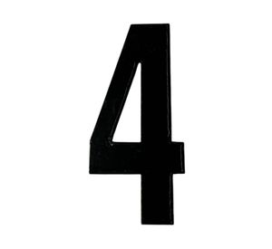 Número casa 4 negro 7.5 x 3 cm