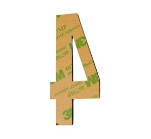 Número casa 4 negro 7.5 x 3 cm