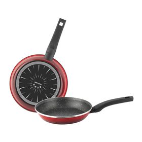 Sartén 18/24 cm Coral Due rojo 2 piezas