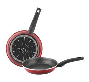 Sartén 18/24 cm Coral Due rojo 2 piezas