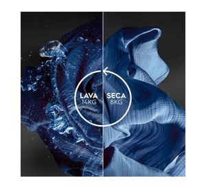 Lavadora secadora EFLWD12W carga frontal 14/8 kg blanco