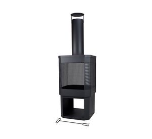 Brasero Downpour 1 quemador negro mate.