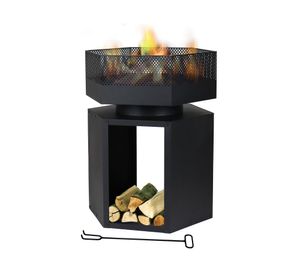 Brasero Mist 1 quemador negro mate