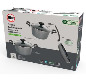 Batería Everyday aluminio reciclado 5 piezas gris