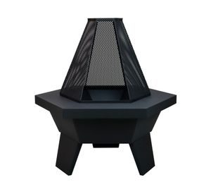 Brasero Rain 1 quemador negro mate.