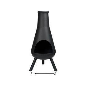 Brasero Storm 1 quemador negro mate.
