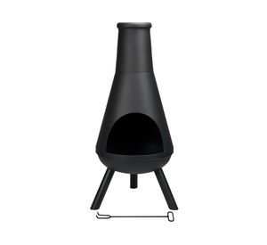 Brasero Storm 1 quemador negro mate.