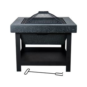 Brasero BBQ Hurricane 1 quemador negro mate.