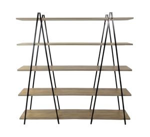 Repisa Lyrata roble/negro 150x150x33 cm