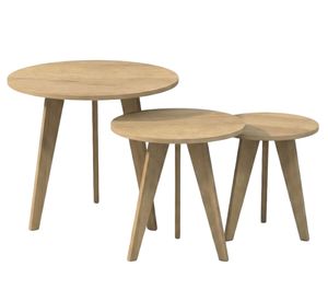 Set mesa centro Liverpool 8.5x63x62.5 cm roble miel