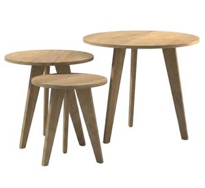 Set mesa centro Liverpool 8.5x63x62.5 cm roble miel