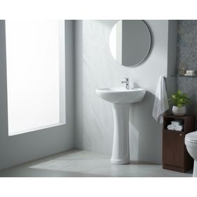 Lavamanos pedestal Angus blanco