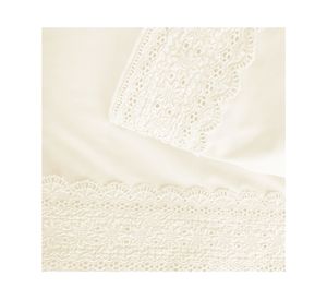 Juego de sábanas 1.5 plazas 180 hilos Broderie marfil