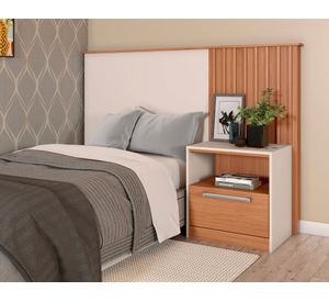 Respaldo Lucila 1.5 plazas off white/café